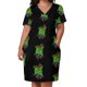 thumbnail image 3 of GFP - Vestido holgado con bolsillos y proteína fluorescente verde para mujer, vestido de fiesta de lujo para mujer, 3 of 7