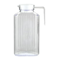 ACDANC Glass Pitcher with Lid 0.8L Acrylic Juice Jug Restaurant Beverage Jug Hot and Cold Water Jug A