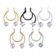 thumbnail image 1 of De Anillos Falsos Para El Tabique De Acero Inoxidable, Anillos Falsos Para La Nariz, Anillo De Aro De Herradura Con Clip, Joyería Para El Cuerpo Sin Piercing 5 Piezas Vogacara AP005560-00, 1 of 6