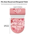 thumbnail image 7 of HELLHERO Toilet Lid Cover Set Stretch Fit for Modern Bathrooms Reusable Toilet Lid Covers Set, Happy Mother's Day Heart Pattern, 7 of 7