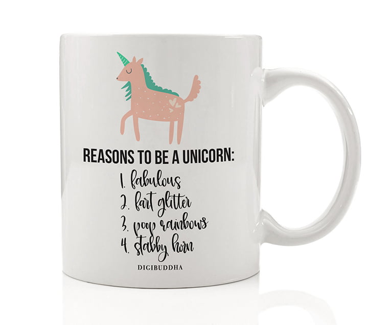 Reasons To Be Unicorn Personalised Travel Mug