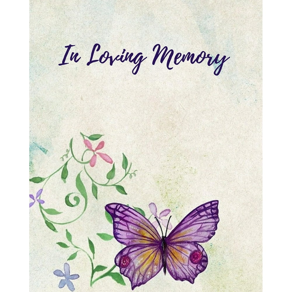 In Loving Memory Funeral Guest Book, Memorial Guest Book