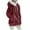 Red, variant on Fuzzy Jacket Women Full Zip Casual Warm Winter Jacket with Hood Trendy Fluffy Sweater Outwear Green