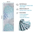 thumbnail image 2 of Blue Floral Leaf Pattern Hot Yoga Mat Towel Non Slip for Hot Yoga - Quick-Drying Yoga Mat Cover with 4 Corner Pockets with Travel Bag - Hot Yoga Towel Non Slip Grip Moisture Wicking Sweat 70"x26", 2 of 6