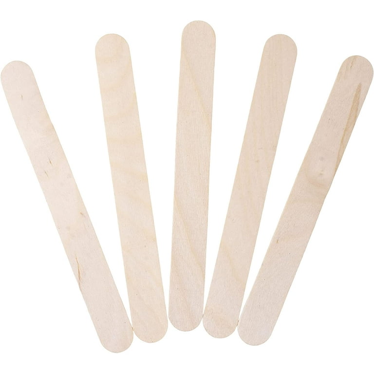 Jumbo Green Craft Sticks 6 inch Pack of 100 Christmas Popsicle Sticks for  Crafts Wax Sticks & Tongue Depressors by Woodpeckers Green Pack of 100
