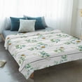 thumbnail image 4 of Daisy Blanket Soft Cozy Warm Throw Blanket for Couch, Plush Fuzzy Flannel Fleece Blankets for Sofa, Spring Floral Eucalyptus Leaves Botanical Gray Wood Bed Blankets Lightweight Gifts for Men, 32"x48", 4 of 9