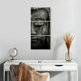 thumbnail image 2 of Elephant Stock Buddha Meditating Face Wall Art - Vertical Multi Panel Canvas - Living Room Wall Decor - Religion And Spirituality Multi Panel - Black And Gray Decor - 12" x 27", 2 of 4