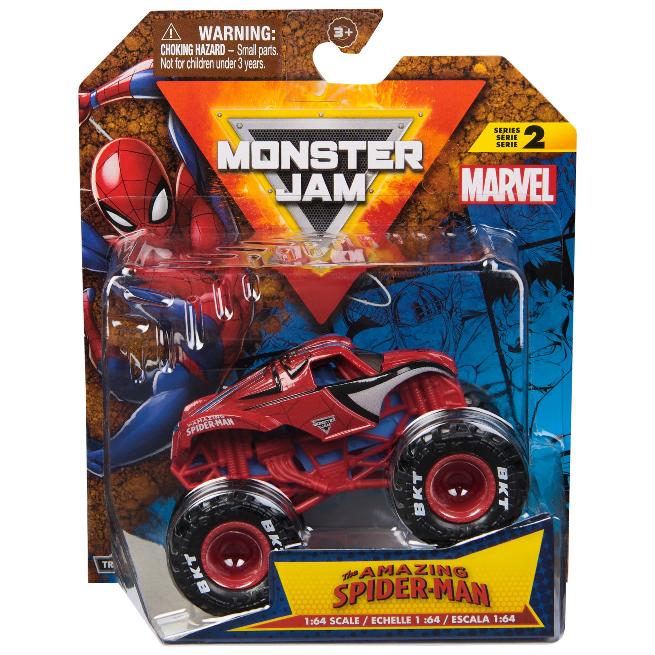 Monster Jam, Marvel Official Iron Man Monster Truck, 1:64 scale