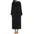 thumbnail image 3 of WREESH Womens Long Nightgowns Sleepwear Fashion Fall And Winter New Long Sleeve Zipper Pajamas Home Wear Black, 3 of 4