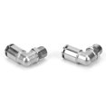 thumbnail image 4 of 2 Pcs Pneumatic Nickel Plated Brass Quick Connector Straight Right Angle BSPP Thread (1/4in), 4 of 9