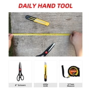 DIFFLIFE 40-Piece Tool Set - General Household Hand Tool Kit with Plastic Toolbox Storage Case