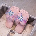thumbnail image 4 of Otqutp Wedding Toddler Girls Shoes Children Shoes Fashion Thick Soled Flip Flops Indoor Soft Soled Slippers Can Be Worn Outside Snowflake Butterfly Beach Flip Flops, 4 of 9