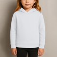 thumbnail image 2 of Boys Girls Solid Color Fleece Sweatshirts Fall Winter Long Sleeve Clothes with Hood School Casual Comfy Soft Pullover Tops, 2 of 5
