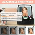 thumbnail image 3 of LED Lighted Mirror Travel Makeup Bag with 10X Magnifier, Adjustable Brightness, Rechargeable & Portable Storage, 3 of 6