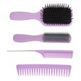 thumbnail image 3 of Cepillo De Pala, Resistente Al Calor, Peine De Dientes Anchos, Tamaño Correcto, Dientes Anchos, Cojín De Aire De Goma, Juego De Peine Para El Cabello, No Se Deforma Fácilmente, 3 of 8