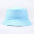 thumbnail image 4 of DALX Men Women Summer Cotton Hat Solid Color Fisherman Beach Festival Sun Cap Bucket Cap, 4 of 4