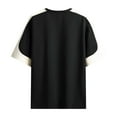 thumbnail image 5 of Men Blouses Long Sleeve T Shirt Men Active Holiday Tee Western Jacket plus Short Sleeve Work Tops Loose Fit Tunic Large Mens Long Scrub Jacket Soft Tee Thin Loose Fit Men's Gold Black XL, 5 of 9