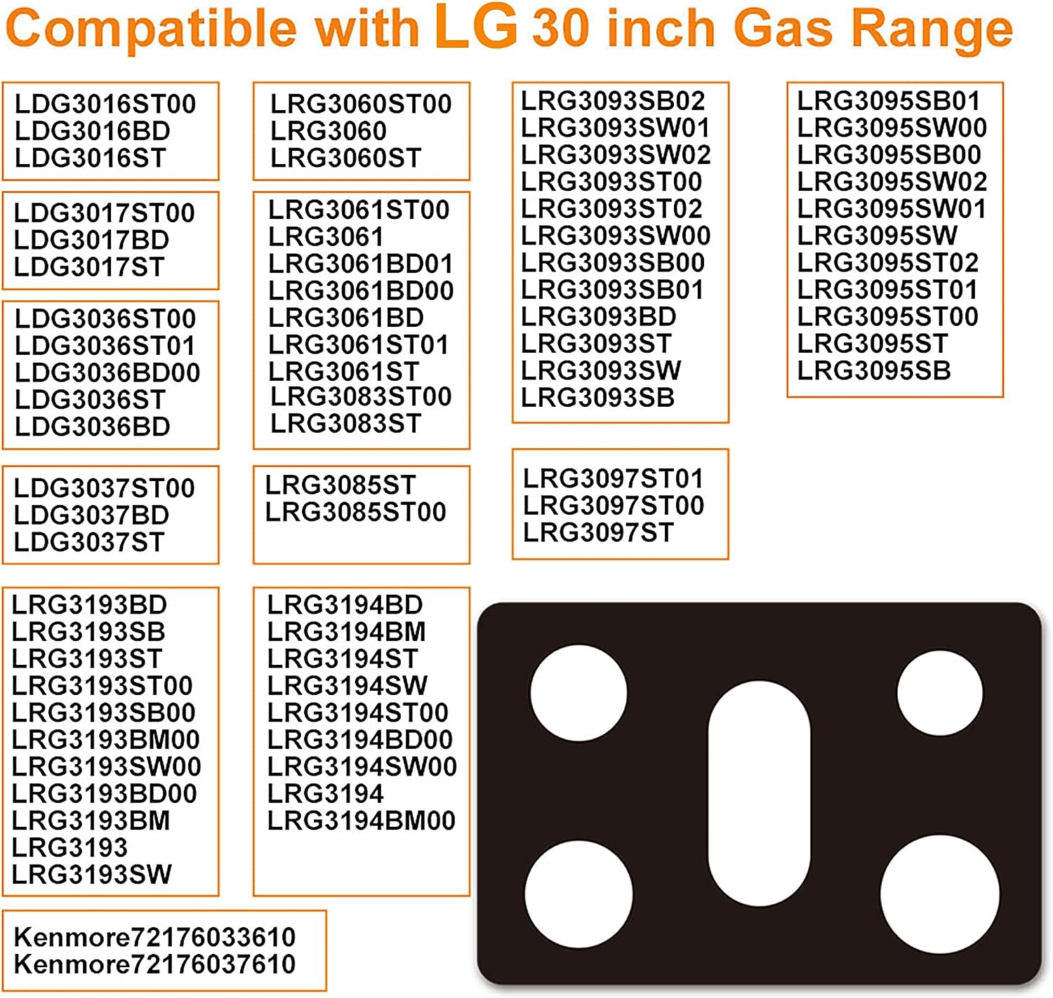 FanXm LG Stove Protector 30 in Washable