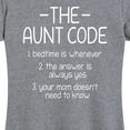 thumbnail image 3 of Instant Message - The Aunt Code - Women's Short Sleeve Graphic T-Shirt, 3 of 6
