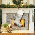 thumbnail image 4 of Xuniizn Christmas Stockings Bulk, Assorted Festive Xmas Stockings for Fireplace Mantel Decor, Traditional Holiday Ornaments, Christmas Decorations for Home, 100%Polyester, Gray, 4 of 5