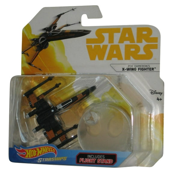 Star Wars Hot Wheels (2017) Poe Dameron's Black X-Wing Fighter Starship Toy