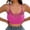 Hot Pink, variant on Women’s Fishnet Crop Top – Hollow Out Lace Push Up Bra, Breathable, Multi‑Color, Lounge or Wear Out Black M