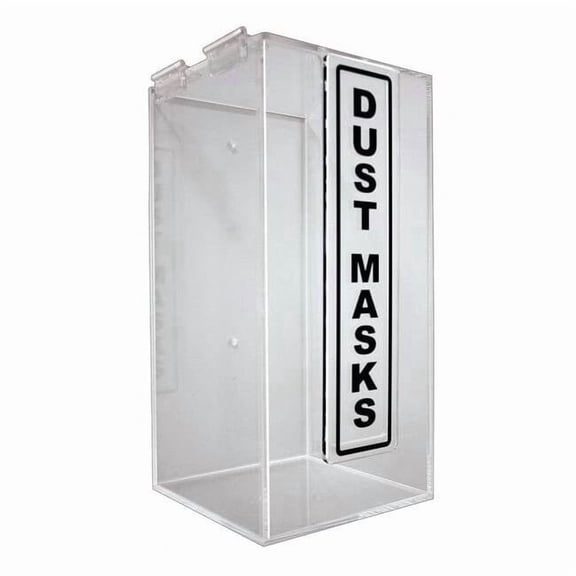 Dust Mask Dispenser, Acrylic, 12-3/8in H 23Z425