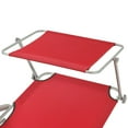 thumbnail image 3 of vidaXL Patio Lounge Chair Folding Sunlounger Outdoor Sunbed with Canopy Steel, 3 of 6
