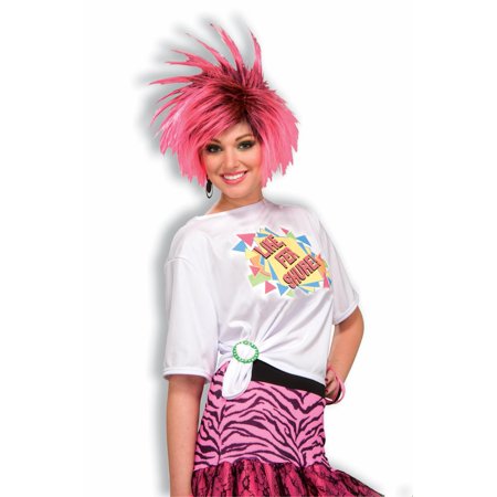 Best 80s Pink And Green Tee Shirt Clips Halloween Costume Accessory deal