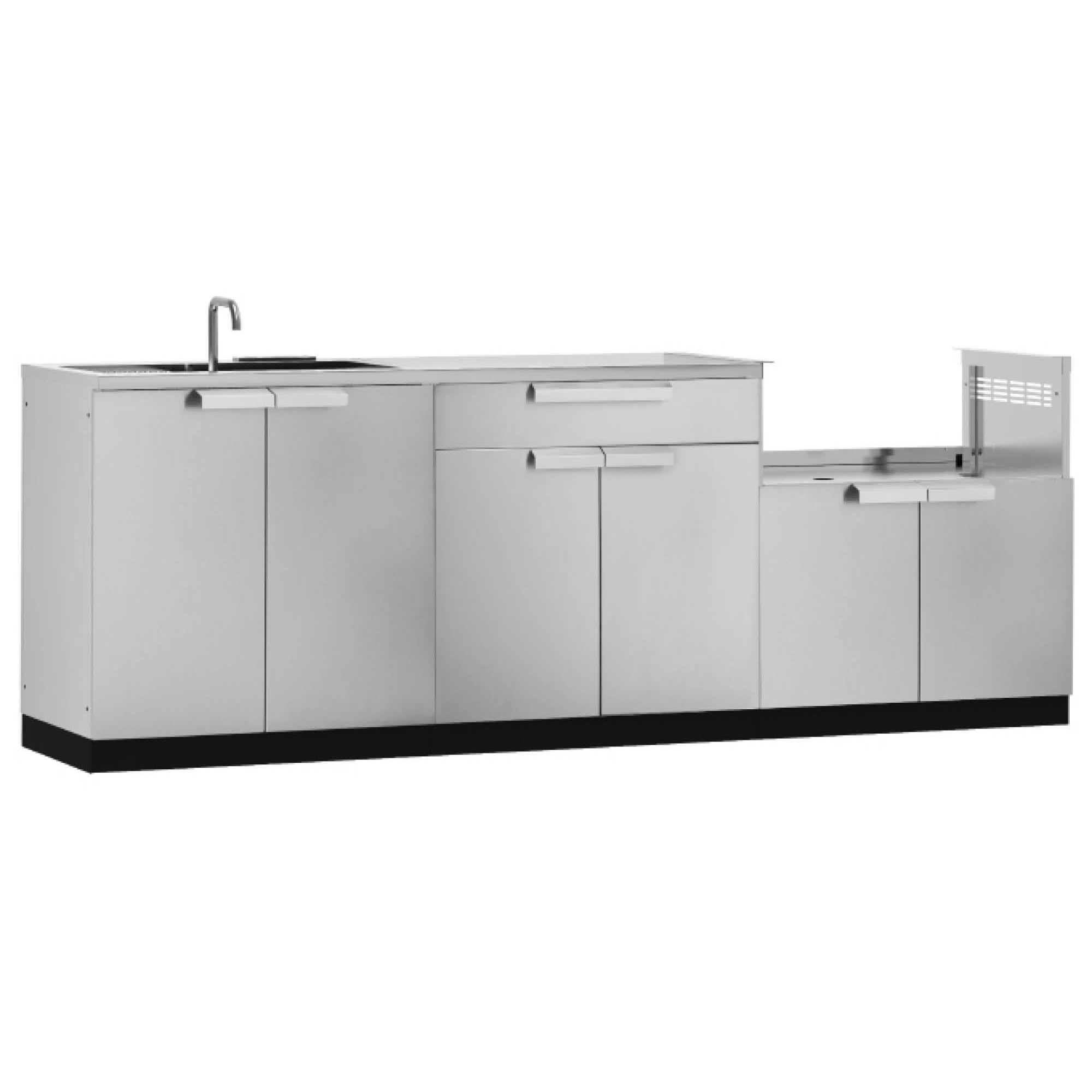 Newage Products Outdoor Kitchen Stainless Steel 4 Piece Cabinet Outdoor Kitchen Stainless Steel