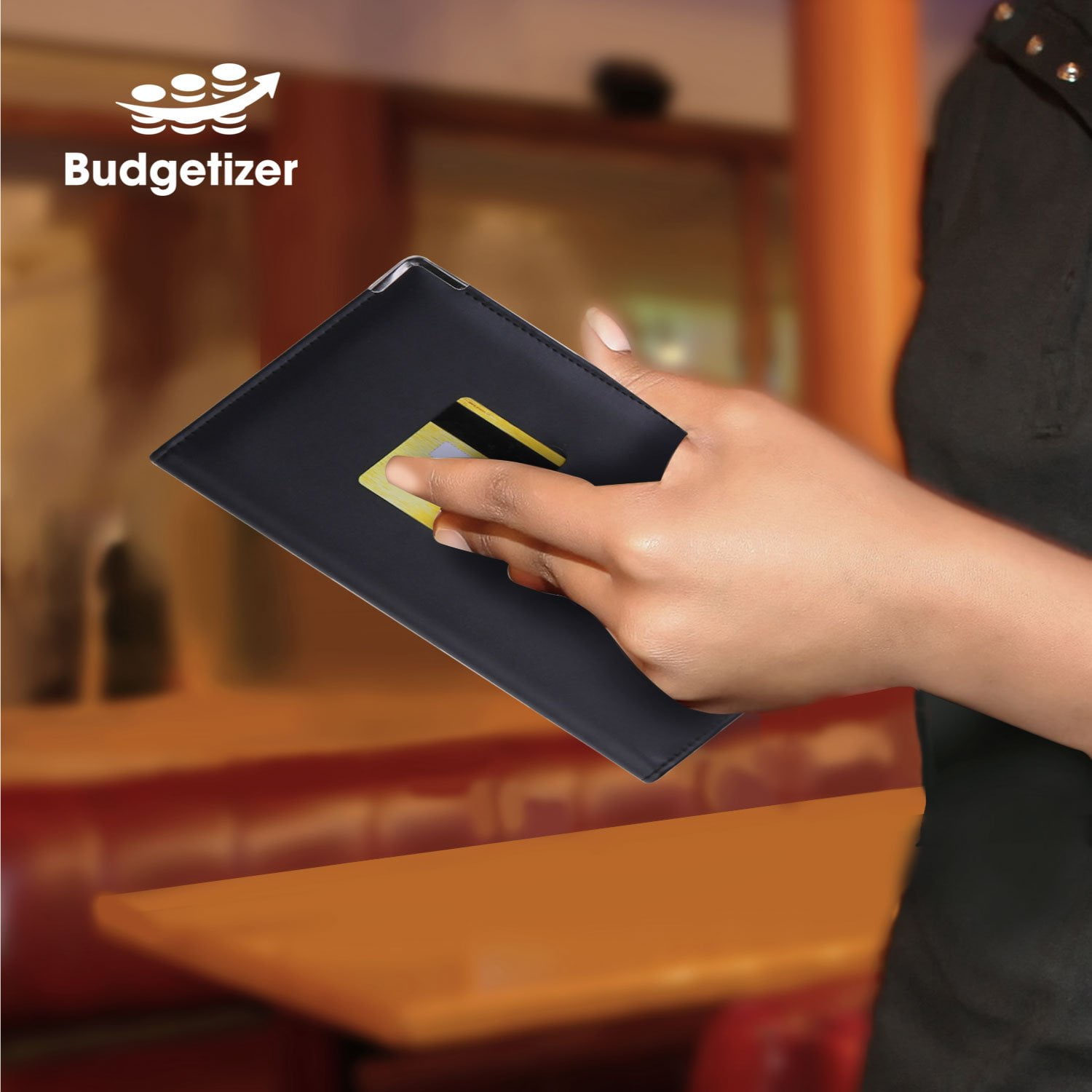 Waitress Server Book Wallet Organizer Bundled With Wine Opener Reading Flashlight Black 10 Pocket Waiter Pad For Restaurant Waitstaff Fits - 
