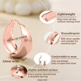 thumbnail image 3 of YOUNGYUE 14K Gold Plated Hoop Earrings for Women, Big Chunky Gold Hoops, Hypoallergenic 925 Sterling Silver Post, 25mm, 3 of 7