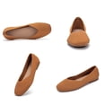 thumbnail image 4 of Zapatos planos casuales Frank Mully para mujer, punta cuadrada, naranja, talla 8, 4 of 7