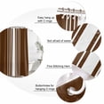 thumbnail image 6 of Brown White Stripe Waterproof Fabric Shower Curtain,Modern Rustic Vertical Striped Waterproof Fabric Shower Curtain for Bathroom Curtains Bathtubs Hotel Shower Curtains with 12 Hooks Small 36x72in, 6 of 8