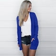 thumbnail image 7 of Baberdicy Blue Women's Solid Color Spring And Summer New Cardigan Female Thin Long Sleeved Shawl Versatile Small Jacket Cotton Clothes Air Conditioning Shirt Large Size, L, 7 of 7
