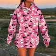thumbnail image 2 of Hooded Sweatshirts for Women Graphic Halloween Casual Long Sleeve Womens Drawstring Pullover Tops with Pockets, 2 of 5
