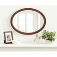 thumbnail image 3 of Kate and Laurel Hogan Mid-Century Oval Framed Wall Mirror, 18 x 24, Dark Walnut, Decorative Modern Wood Mirror with Soft Curvature and Oval Shape, 3 of 9