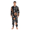 thumbnail image 3 of FORMRS Onesies Pajama for Adults Unisex Hoodie Winter Jumpsuit One Piece Sleepwear, Sizes S-2XL, Black Halloween Pattern, 3 of 7