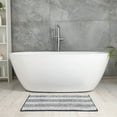 thumbnail image 5 of Unique Bargains Chenille Bathroom Rug Absorbent Non-Slip Striped Plush Shaggy Bath Rugs Dark Grey 16" x 24", 5 of 6
