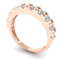 thumbnail image 2 of 1 ctw Wedding Band for Women - 14K Rose Gold White Sapphire Stackable Eternity Ring, 2 of 6