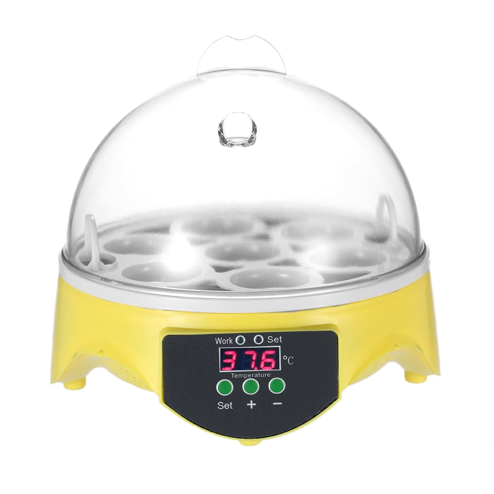 7 Egg Micro Incubator Home Chicken Duck Bird Hatch Tool Mini Automatic Digital 