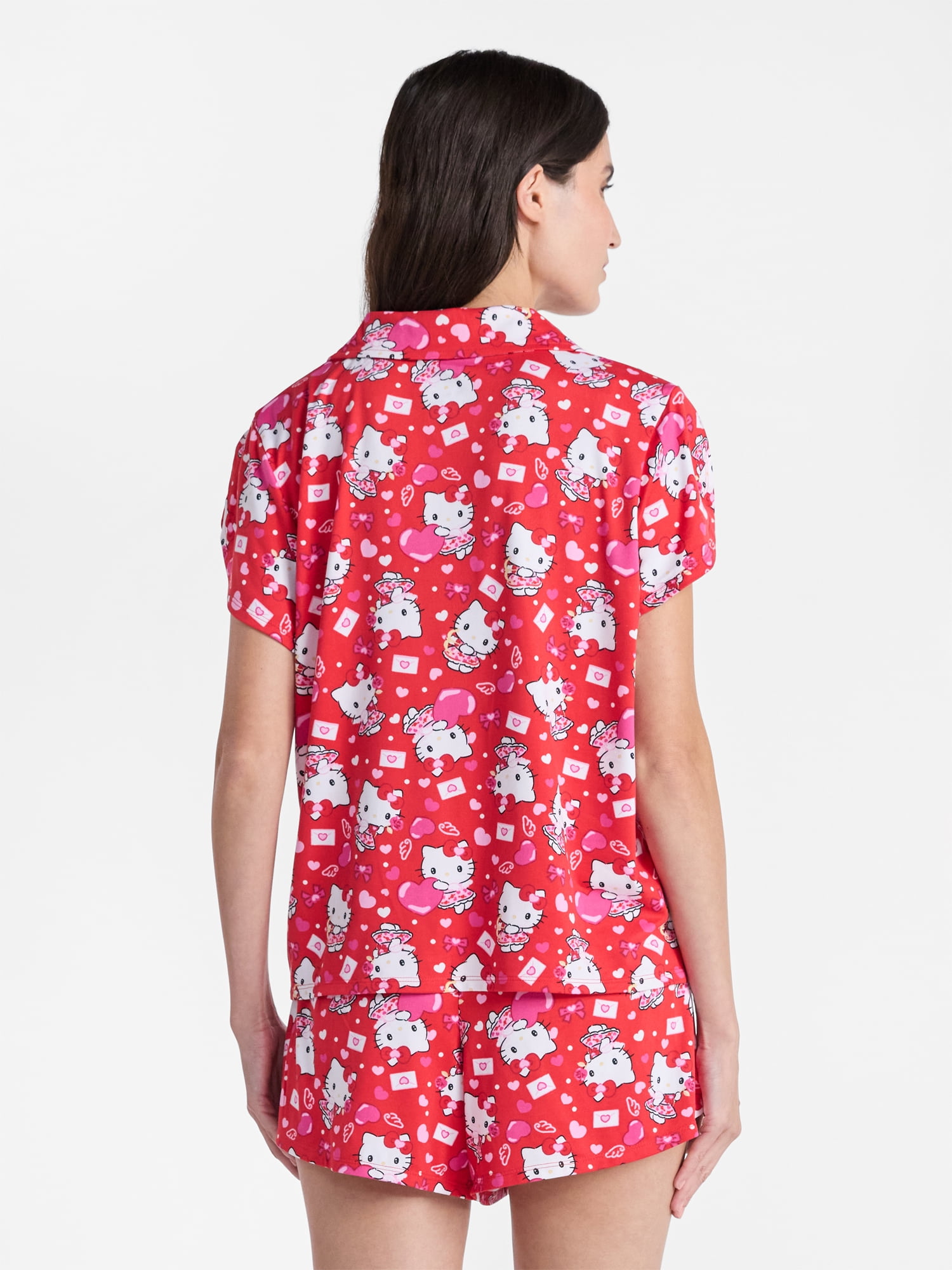 Hello Kitty Women's Valentine's Day Shorty Pajama Set, 2-Piece, Sizes XS-3X
