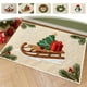 thumbnail image 1 of Tapete de entrada, alfombra bordada en relieve, absorbente, antideslizante y resistente a la suciedad, tapete de entrada para el hogar, tamaño grande (40 x 60 cm), estilo navideño, plegable,, 1 of 9