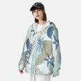 thumbnail image 3 of Kdxio Algae Corals and Seashells Print Women Men Sun Protection UPF 50+ Jackets Zip Up Long Sleeve Hoodie Hiking Lightweight with Pockets, 3 of 7