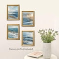 thumbnail image 6 of 4Pcs 4 Styles Ocean Canvas Wall Art Beach Wall Prints 7.9" x 9.8" Cloth Boho Blue Sea Sunset Poster Picture Painting Walls Arts Decoration Print DIY, 6 of 9