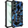 thumbnail image 2 of Slim Fit Phone Case for Samsung Galaxy S23 Plus (Not fit S23),Army Camouflage Case with Military Grade Anti-Drop Protection and Built-in Kickstand Cover for Galaxy S23 Plus,MC Dark Blue, 2 of 9