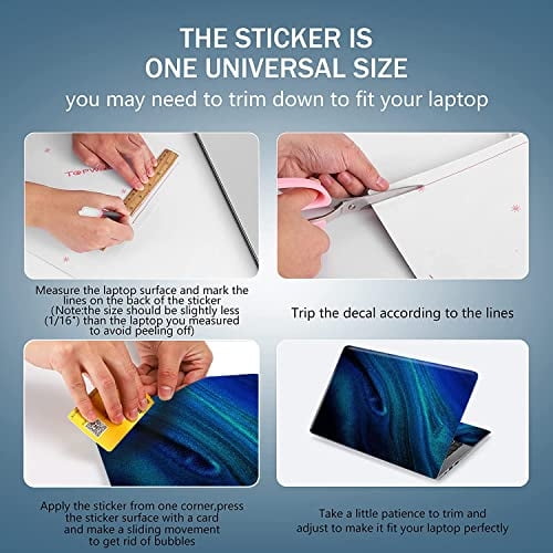 12.1 13 13.3 14 15 15.4 15.6 Pulgadas Personalizada Laptop Skin Sticker Calcomanía Universal Netbook Skin Sticker Reutilizable Notebook PC Art Decal Protector Cover Case por AORTDES (Arenas movedizas