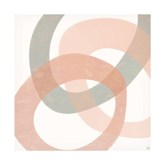 Canvas Wall Art - Line and Brush 'Ring Textured Overlay 3' Wall Art for Living Room, Bedroom, or Office Décor by Trademark Fine Art - 14 x 14 Inches