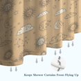 thumbnail image 6 of Beige Sun Moon Cloud Star Pattern Shower Curtain 36"x72" ,Bathroom Decorative Shower Curtains Set with 12 Hooks,Modern Waterproof Washable Shower Curtain, 6 of 6