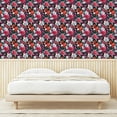 thumbnail image 3 of Ambesonne Floral Peel & Stick Wallpaper for Home, Dahlia Bougainvillea Flowers, 13"x36", Dark Coral Salmon Teal, 3 of 5